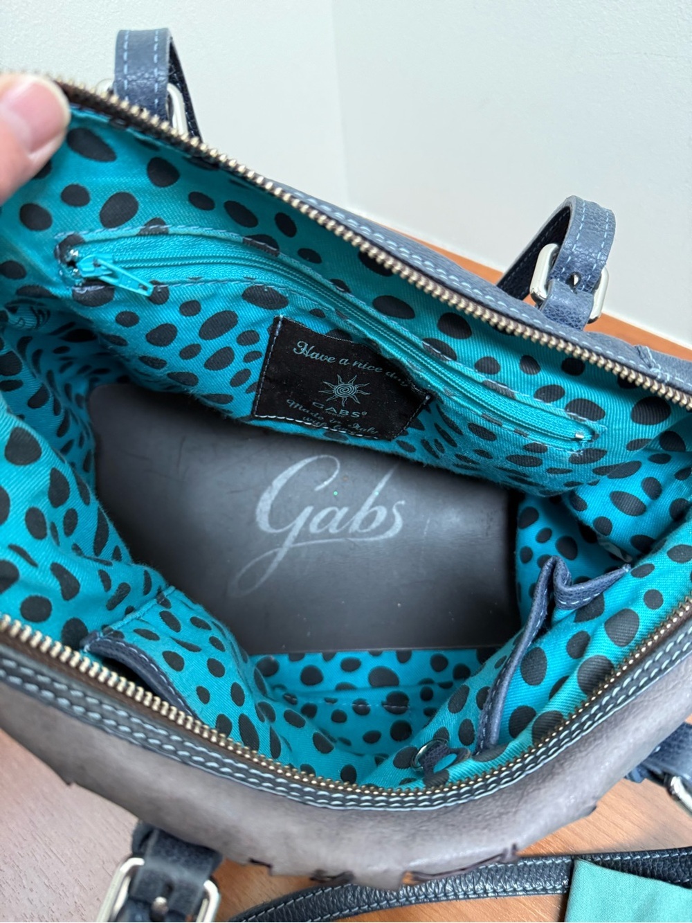 GABS Gray Signature Crossbody with Brown Strap - Picture 8 of 10